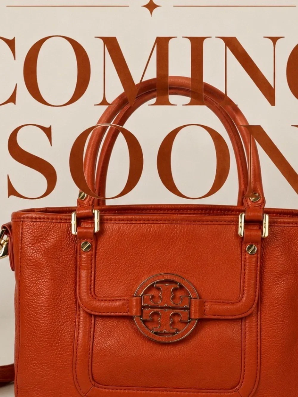 ComingSoon Tory Burch Amanda Pebbled Leather Satchel/Crossbody– Burnt Red/Orange
